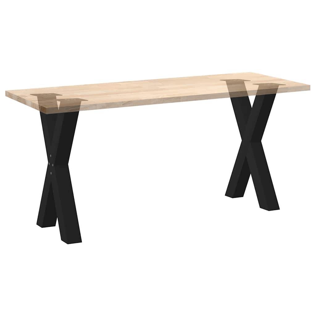 Noge za blagovaonski stol u obliku slova X, 2 kom, crne, 50 x (72-73) cm, čelik