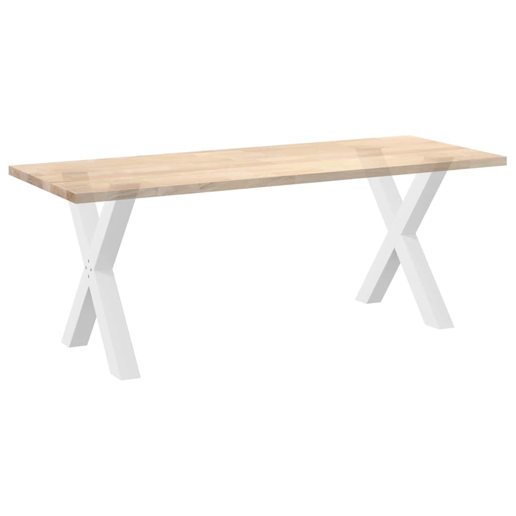 Noge za blagovaonski stol X-oblik 2 kom Bijele 70 x (72-73) cm Čelik