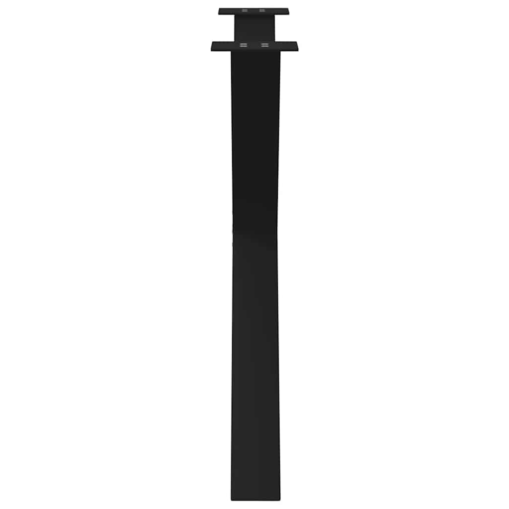 Noge za blagovaonski stol u obliku slova X, 2 kom, crne, 90 x (72-73) cm, čelik