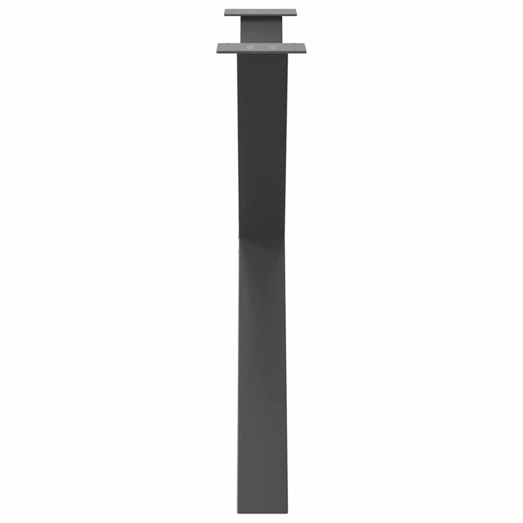Noge za blagovaonski stol u obliku slova X, 2 kom, antracit, 90 x (72-73) cm, čelik