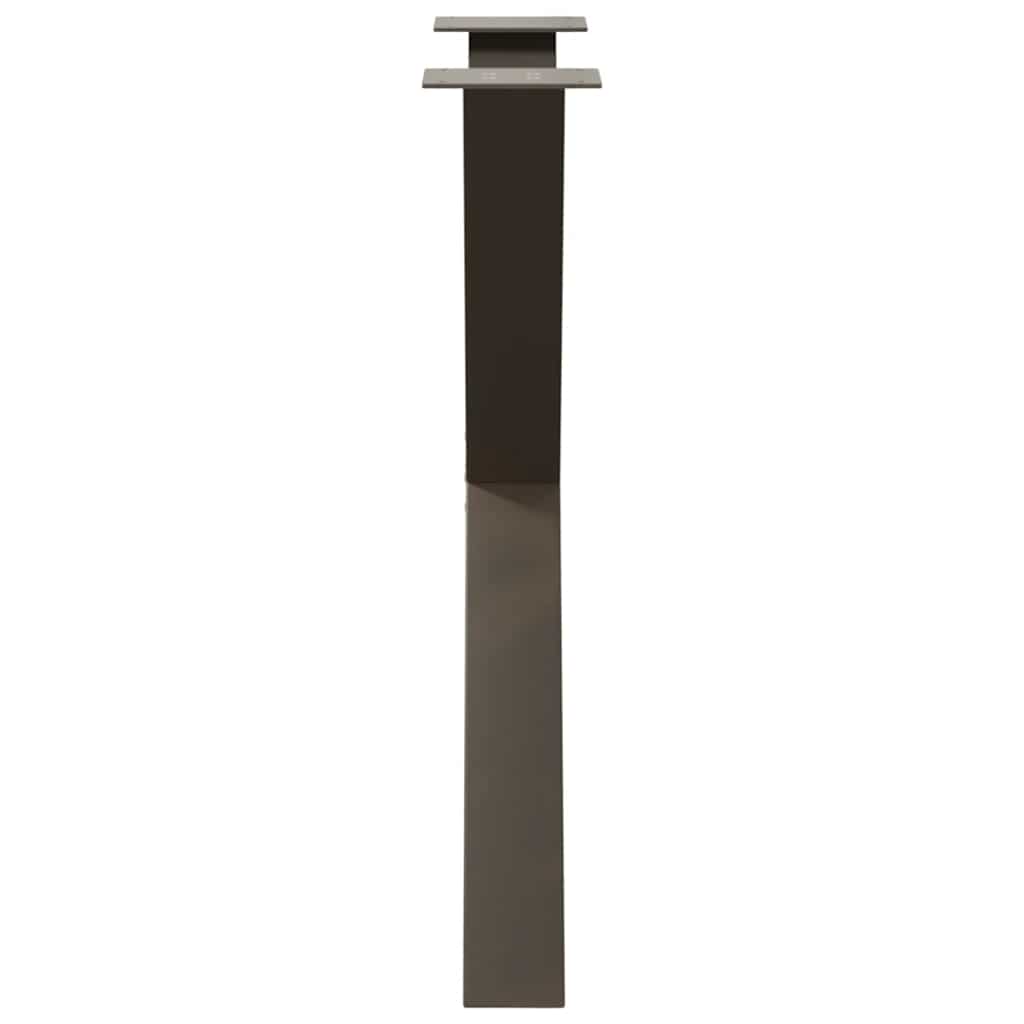 Noge za blagovaonski stol u obliku slova X, 3 kom, prirodni čelik, 70 x (72-73) cm, čelik