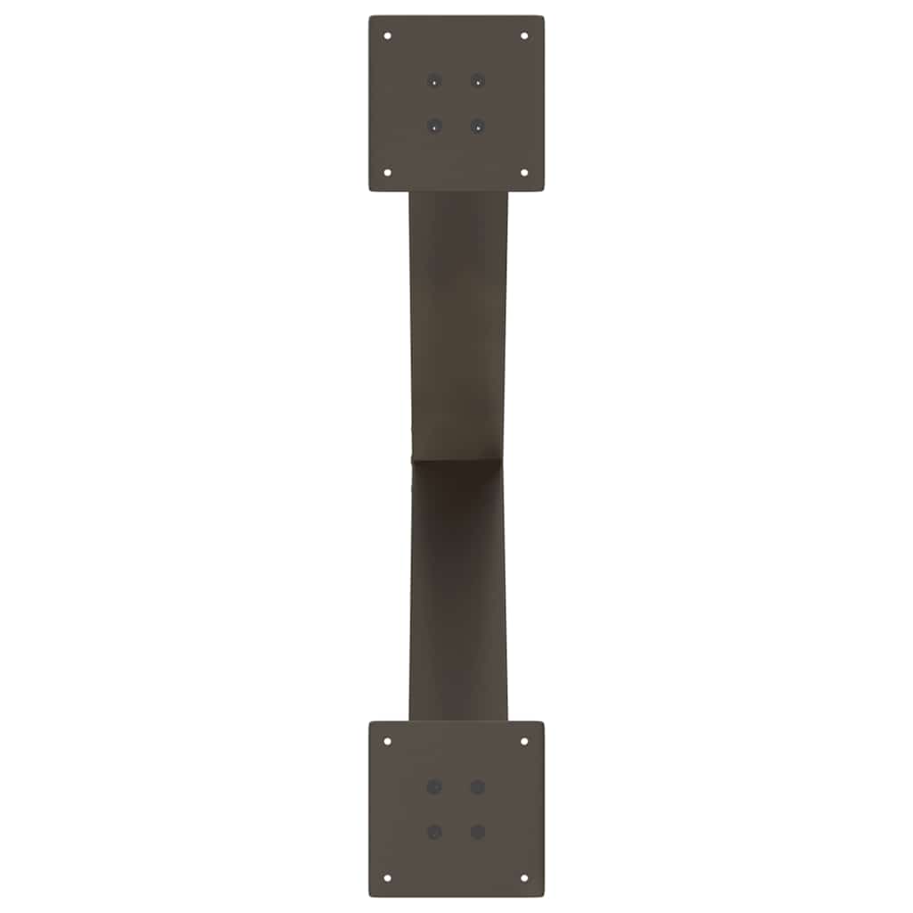 Noge za blagovaonski stol u obliku slova X, 3 kom, prirodni čelik, 70 x (72-73) cm, čelik