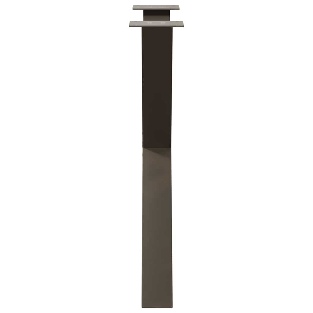 Noge za blagovaonski stol u obliku slova X, 3 kom, prirodni čelik, 80 x (72-73) cm, čelik