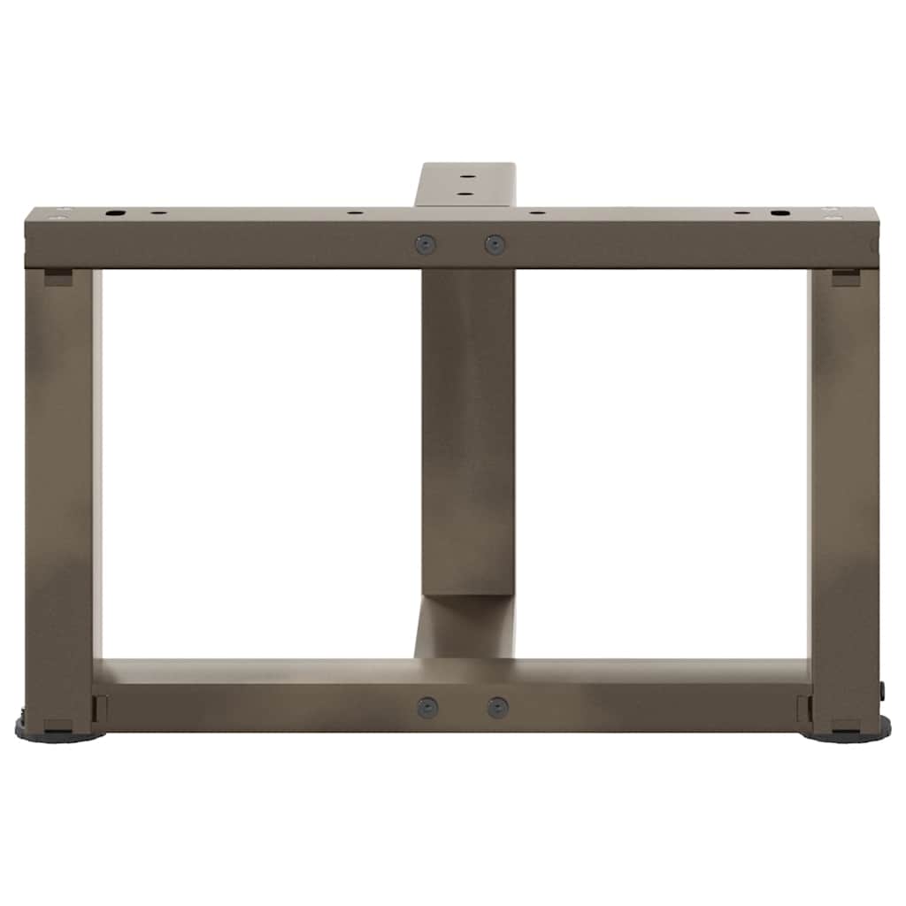Noge za klub stolić T-oblika 2 kom Crne 40x25x(30-31) cm Čelik