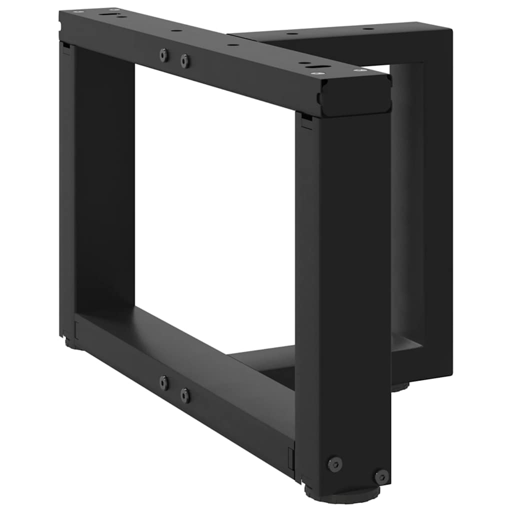 Noge za klub stolić T-oblika 2 kom Crne 50x25x(30-31) cm Čelik