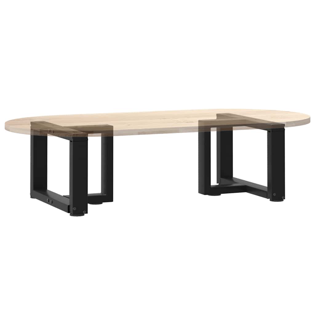 Noge za klub stolić T-oblika 2 kom Crne 50x25x(30-31) cm Čelik