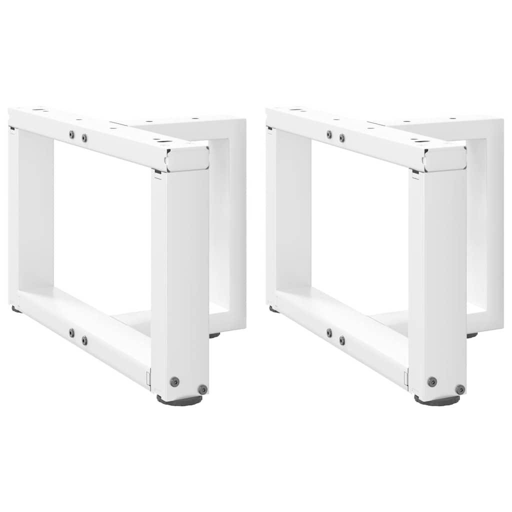 Noge za klub stolić T-oblika 2 kom Bijele 50x25x(30-31) cm Čelik