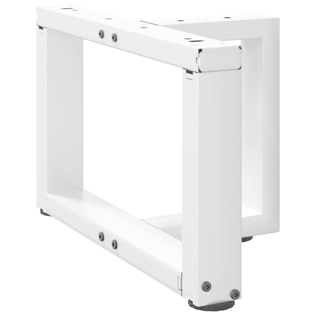 Noge za klub stolić T-oblika 2 kom Bijele 50x25x(30-31) cm Čelik