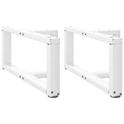 Noge za klub stolić T-oblika 2 kom Bijele 60x25x(30-31) cm Čelik