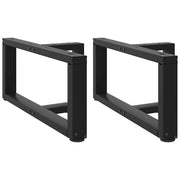 Noge za klub stolić T-oblika 2 kom Crne 70x25x(30-31) cm Čelik