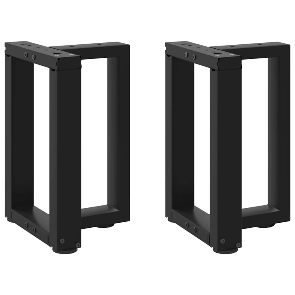 Noge za klub stolić T-oblika 2 kom Crne 38x25x(42-43) cm Čelik