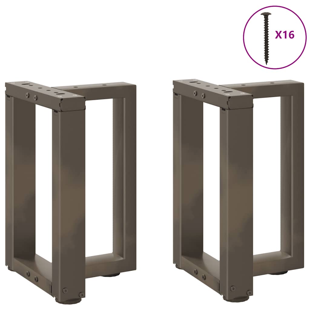 Noge za klub stolić T-oblika 2 kom Crne 38x25x(42-43) cm Čelik