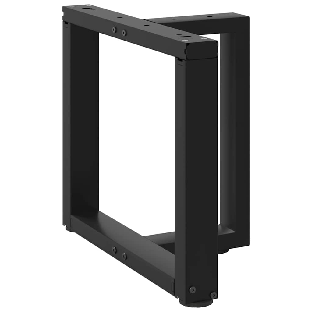 Noge za klub stolić T-oblika 2 kom Crne 50x25x(42-43) cm Čelik