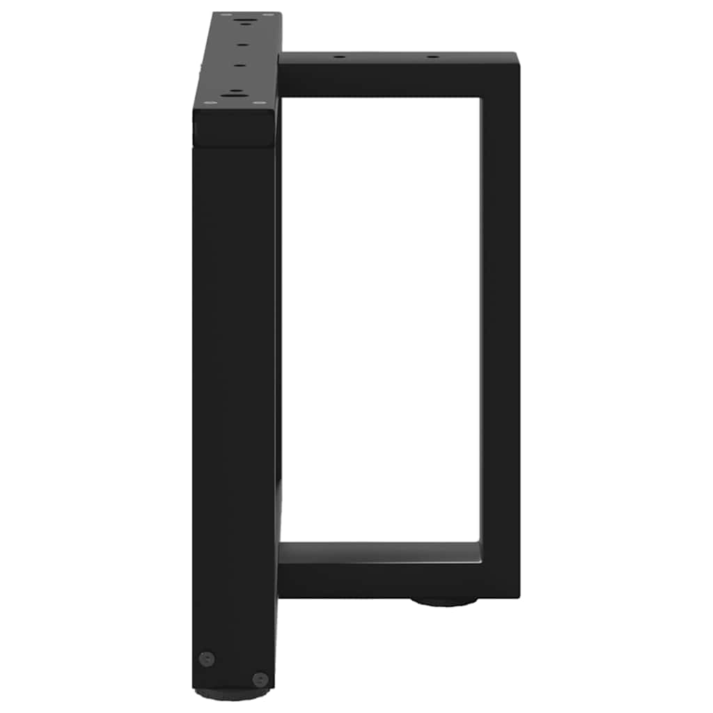 Noge za klub stolić T-oblika 2 kom Crne 50x25x(42-43) cm Čelik