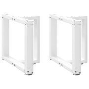 Noge za klub stolić T-oblika 2 kom Bijele 50x25x(42-43) cm Čelik