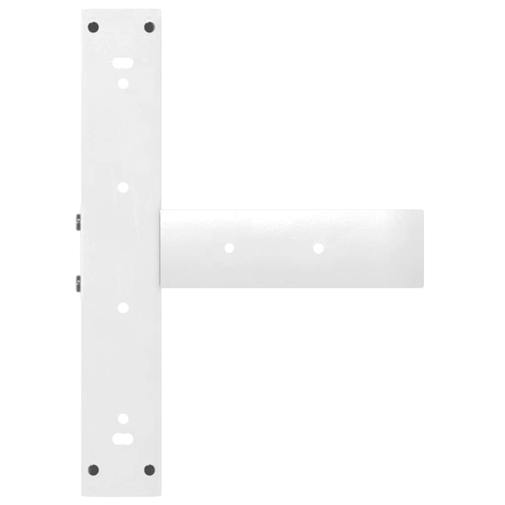 Noge za klub stolić T-oblika 2 kom Bijele 50x25x(42-43) cm Čelik