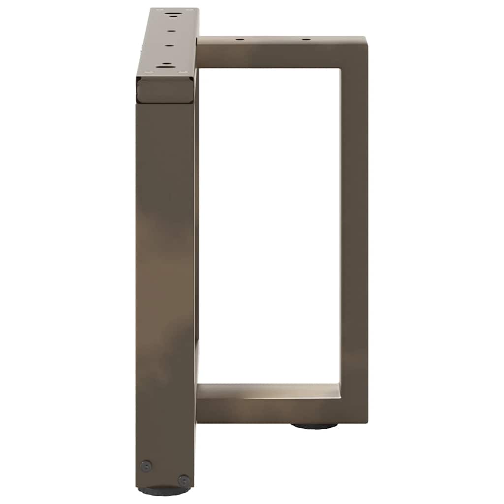 Noge za klub stolić T-oblika 2 kom Crne 50x25x(42-43) cm Čelik