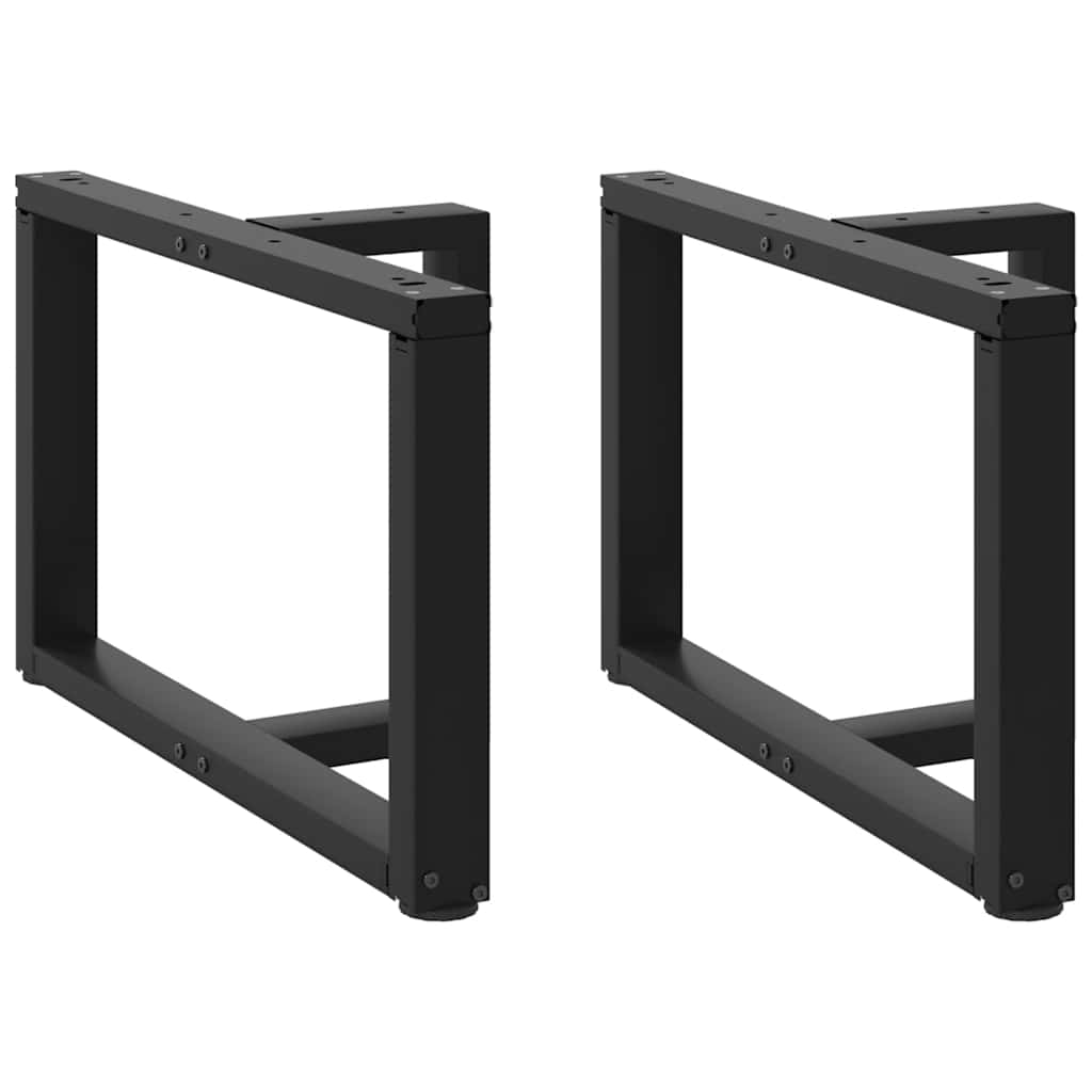 Noge za klub stolić T-oblika 2 kom Crne 60x25x(42-43) cm Čelik