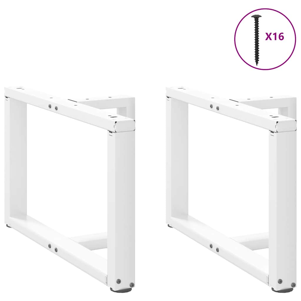 Noge za klub stolić T-oblika 2 kom Bijele 60x25x(42-43) cm Čelik