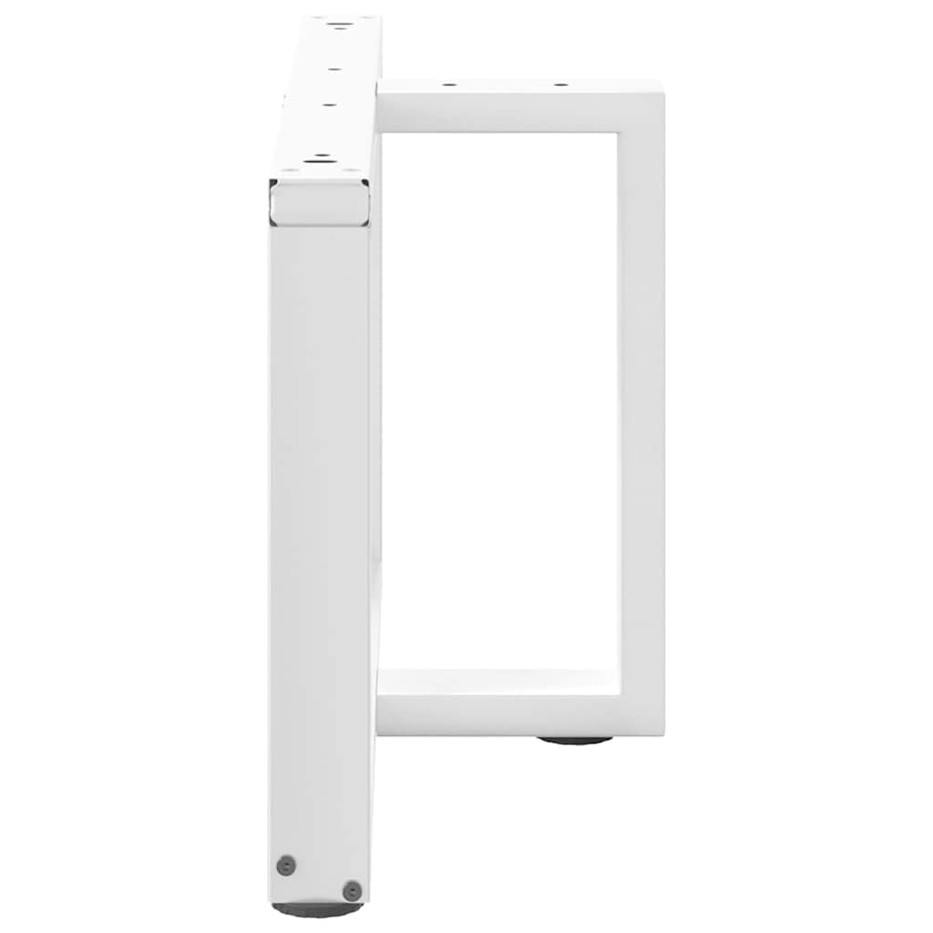 Noge za klub stolić T-oblika 2 kom Bijele 60x25x(42-43) cm Čelik