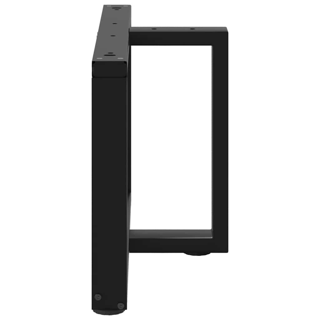 Noge za klub stolić T-oblika 2 kom Crne 70x25x(42-43) cm Čelik