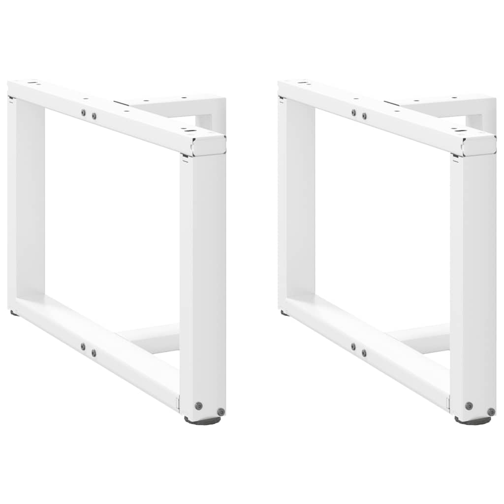 Noge za klub stolić T-oblika 2 kom Bijele 70x25x(42-43) cm Čelik