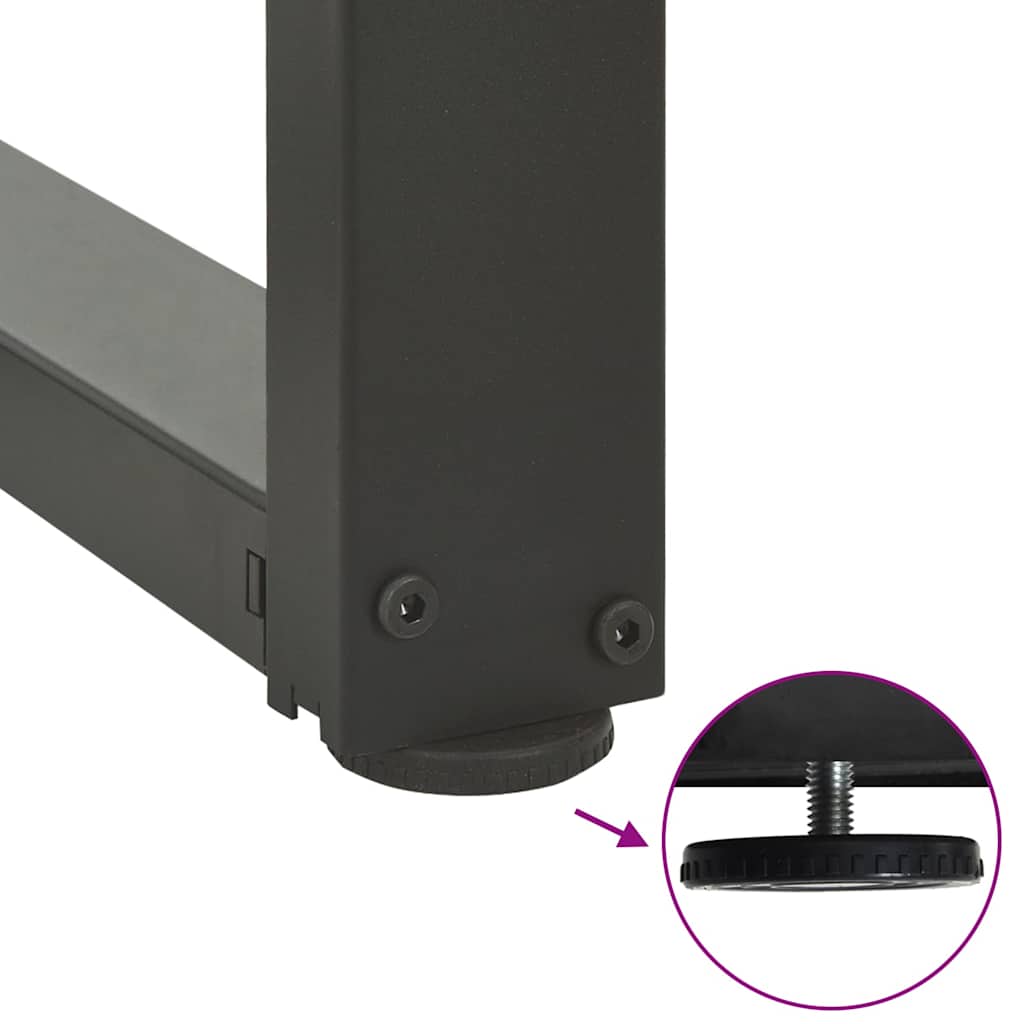 Noge za konzolni stol T-oblika 2 kom antracit 38x25x(72-73) cm čelik