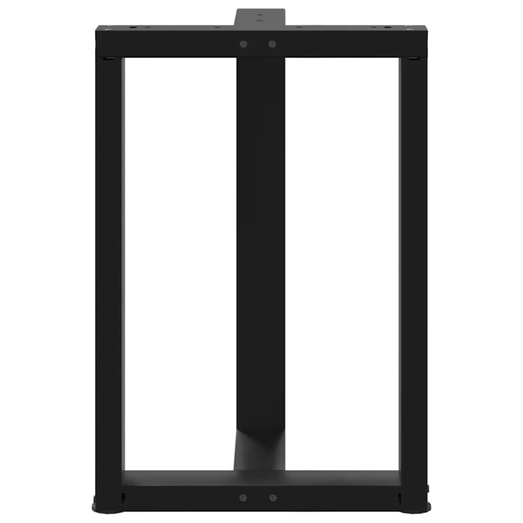 Noge za blagovaonski stol T-oblika 2 kom Crne 50x35x(72-73) cm Čelik