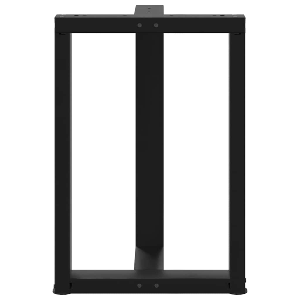 Noge za blagovaonski stol T-oblika 2 kom Crne 60x35x(72-73) cm Čelik