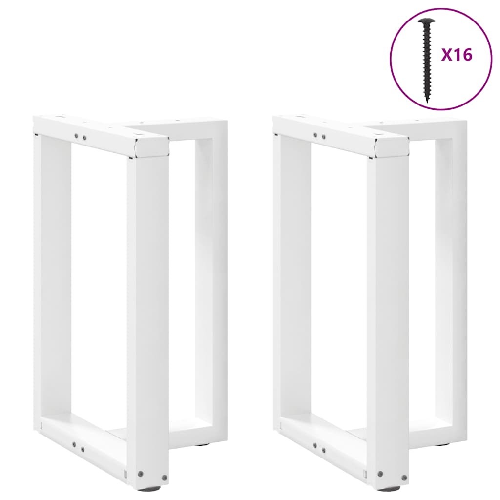 Noge za blagovaonski stol T-oblika 2 kom Bijele 60x35x(72-73) cm Čelik