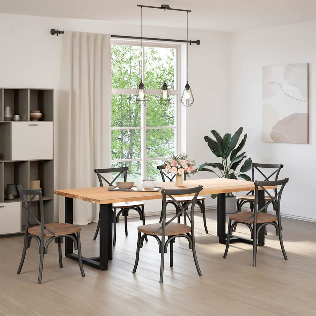 Noge za blagovaonski stol T-oblika 2 kom Crne 70x35x(72-73) cm Čelik