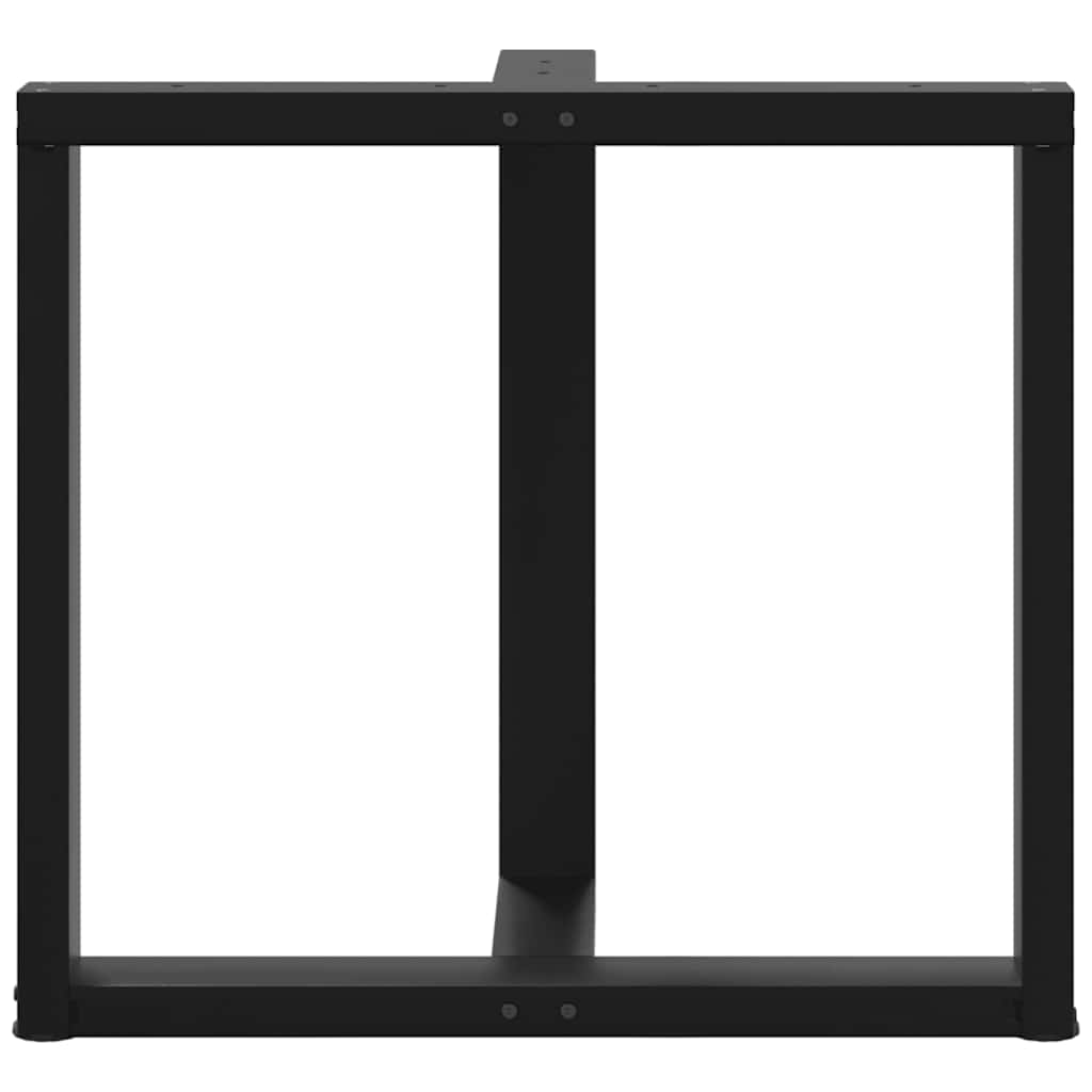 Noge za blagovaonski stol T-oblika 2 kom Crne 70x35x(72-73) cm Čelik