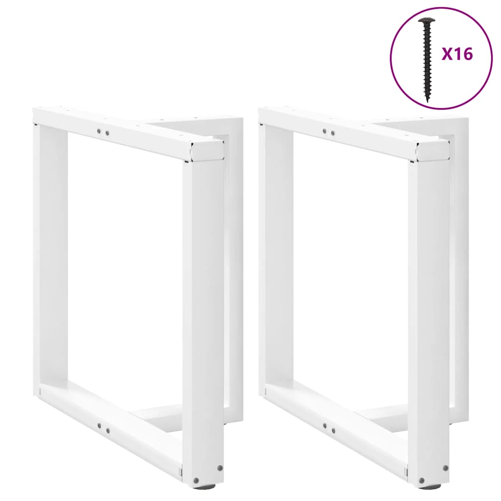 Noge za blagovaonski stol T-oblika 2 kom Bijele 80x35x(72-73) cm Čelik