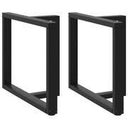 Noge za blagovaonski stol T-oblika 2 kom Crne 90x35x(72-73) cm Čelik