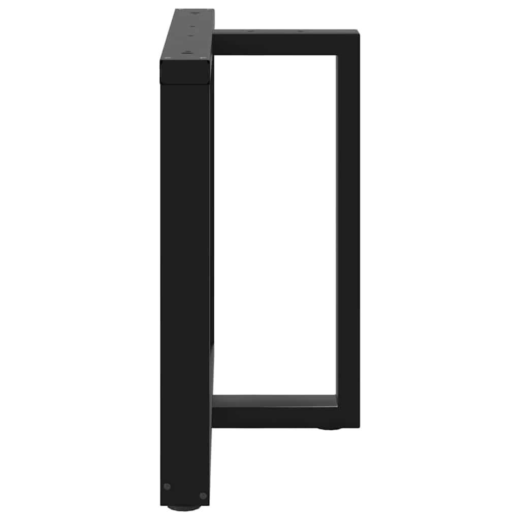 Noge za blagovaonski stol T-oblika 2 kom Crne 90x35x(72-73) cm Čelik