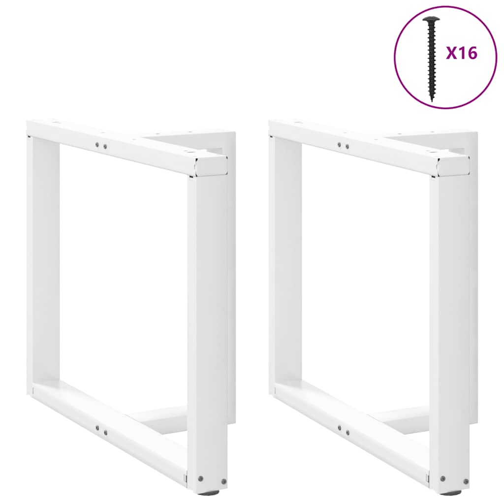 Noge za blagovaonski stol T-oblika 2 kom Bijele 90x35x(72-73) cm Čelik