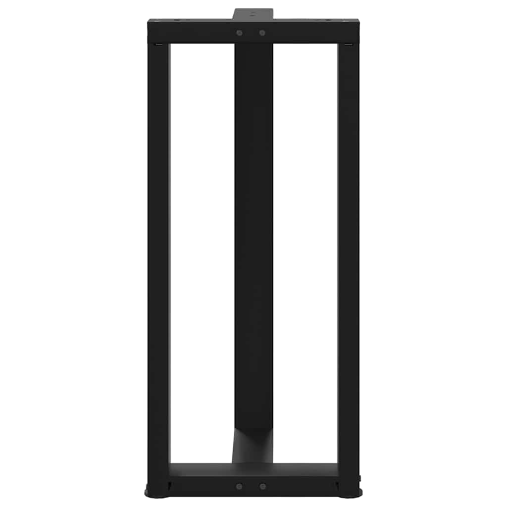 Noge za barski stol T-oblika 2 kom Crne 50x35x(90-91) cm Čelik
