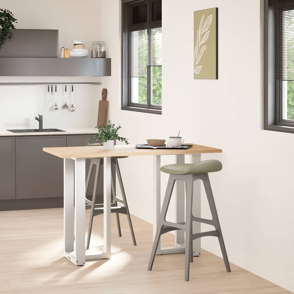 Noge za barski stol T-oblika 2 kom Bijele 50x35x(90-91) cm Čelik