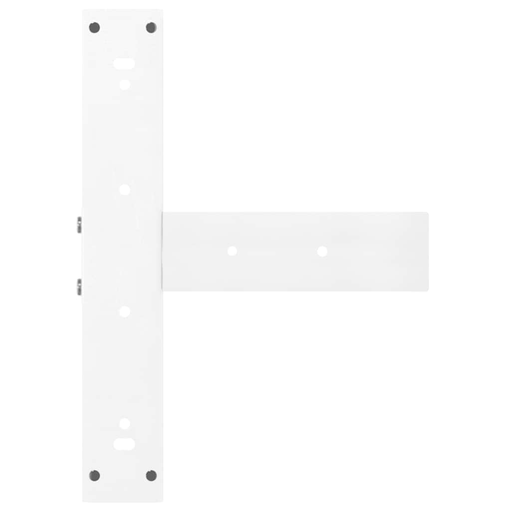 Noge za barski stol T-oblika 2 kom Bijele 50x35x(90-91) cm Čelik