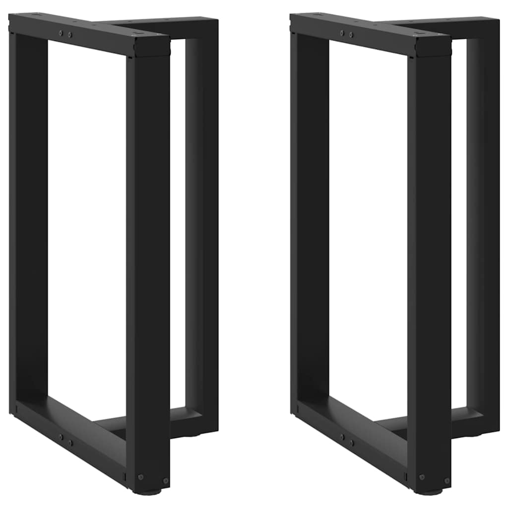 Noge za barski stol T-oblika 2 kom Crne 60x35x(90-91) cm Čelik