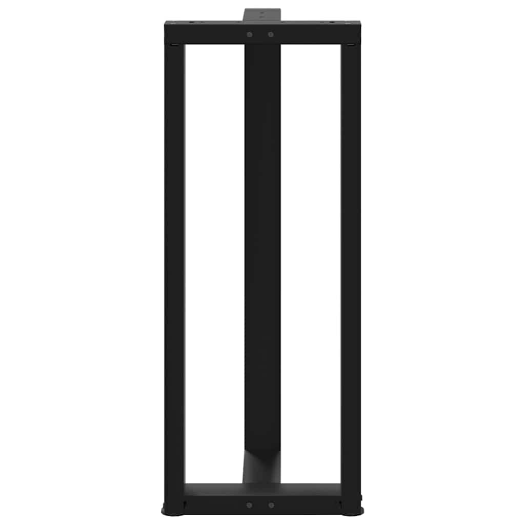 Noge za barski stol T-oblika 2 kom Crne 50x35x(100-101) cm Čelik