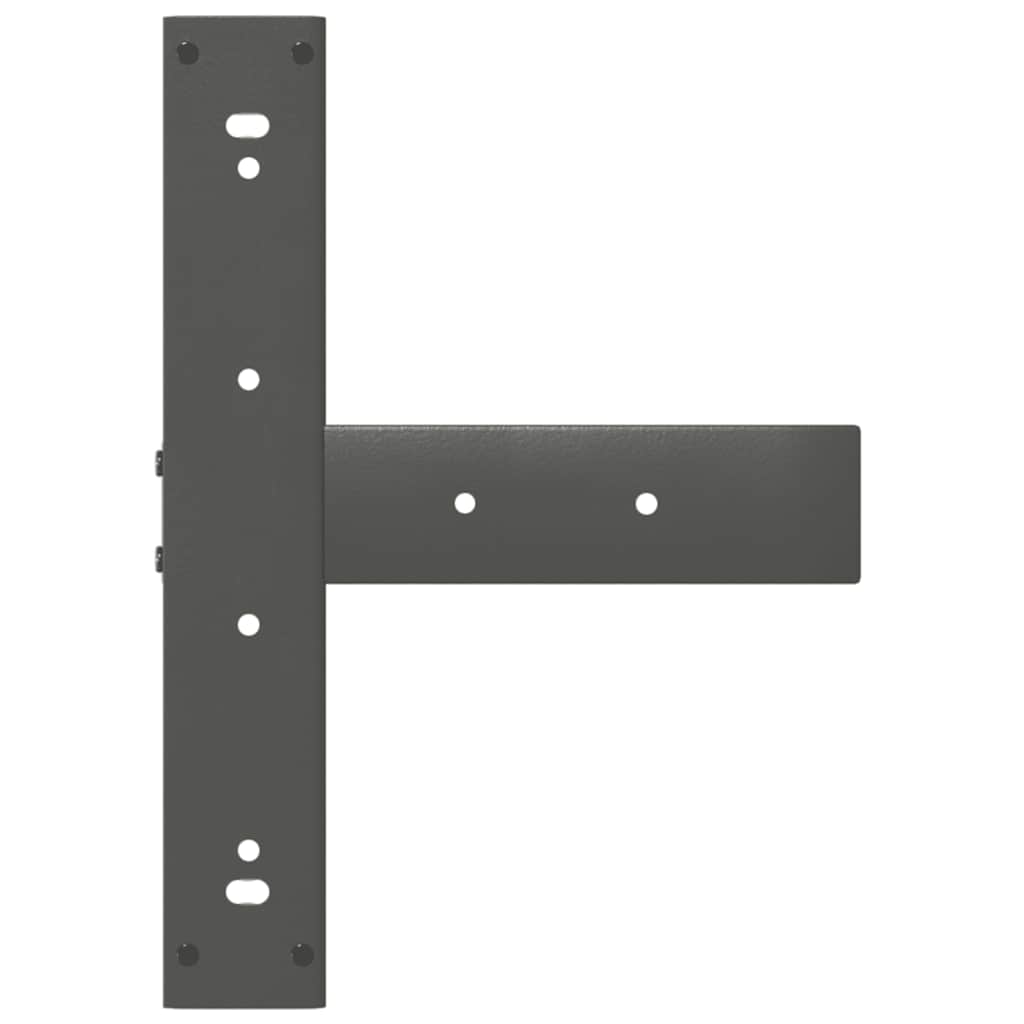 Noge za barski stol T-oblika 2 kom antracit 50x35x(100-101) cm čelik