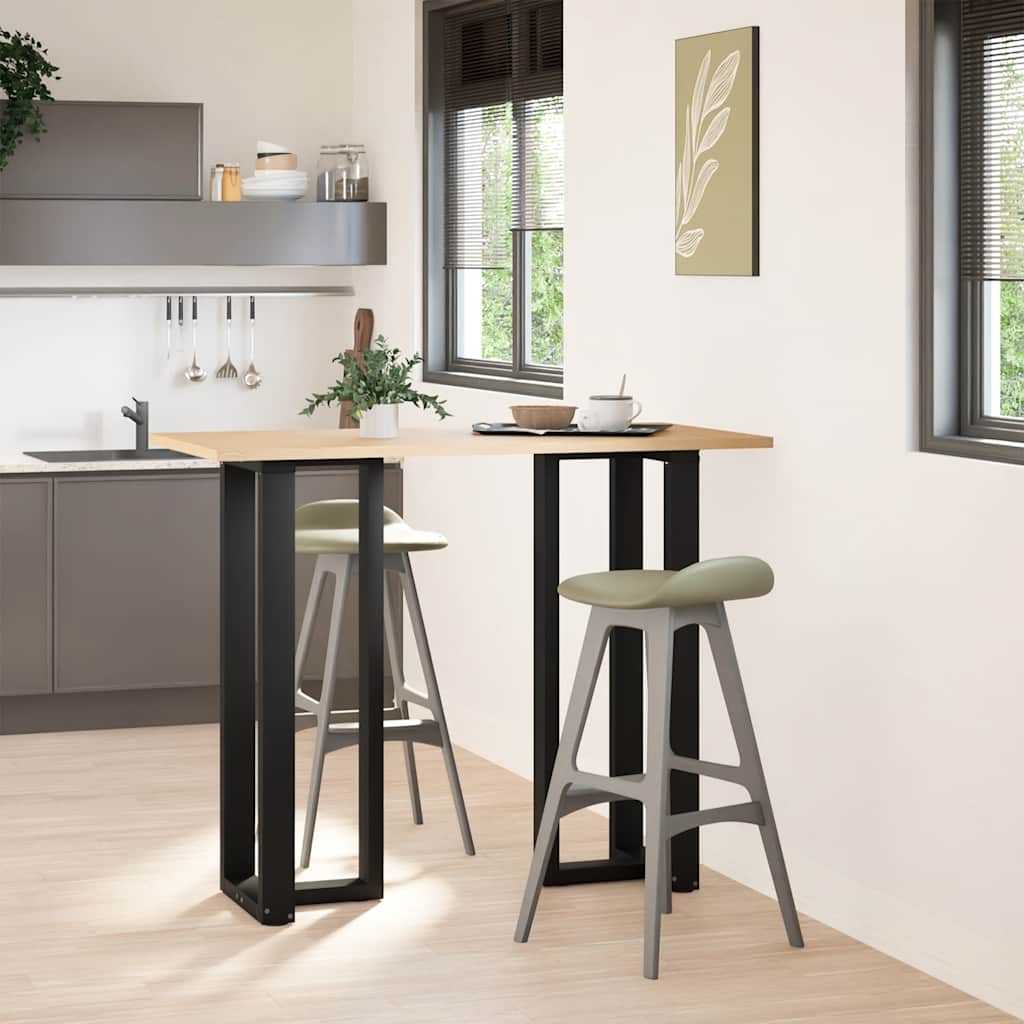 Noge za barski stol T-oblika 2 kom Crne 40x35x(110-111) cm Čelik