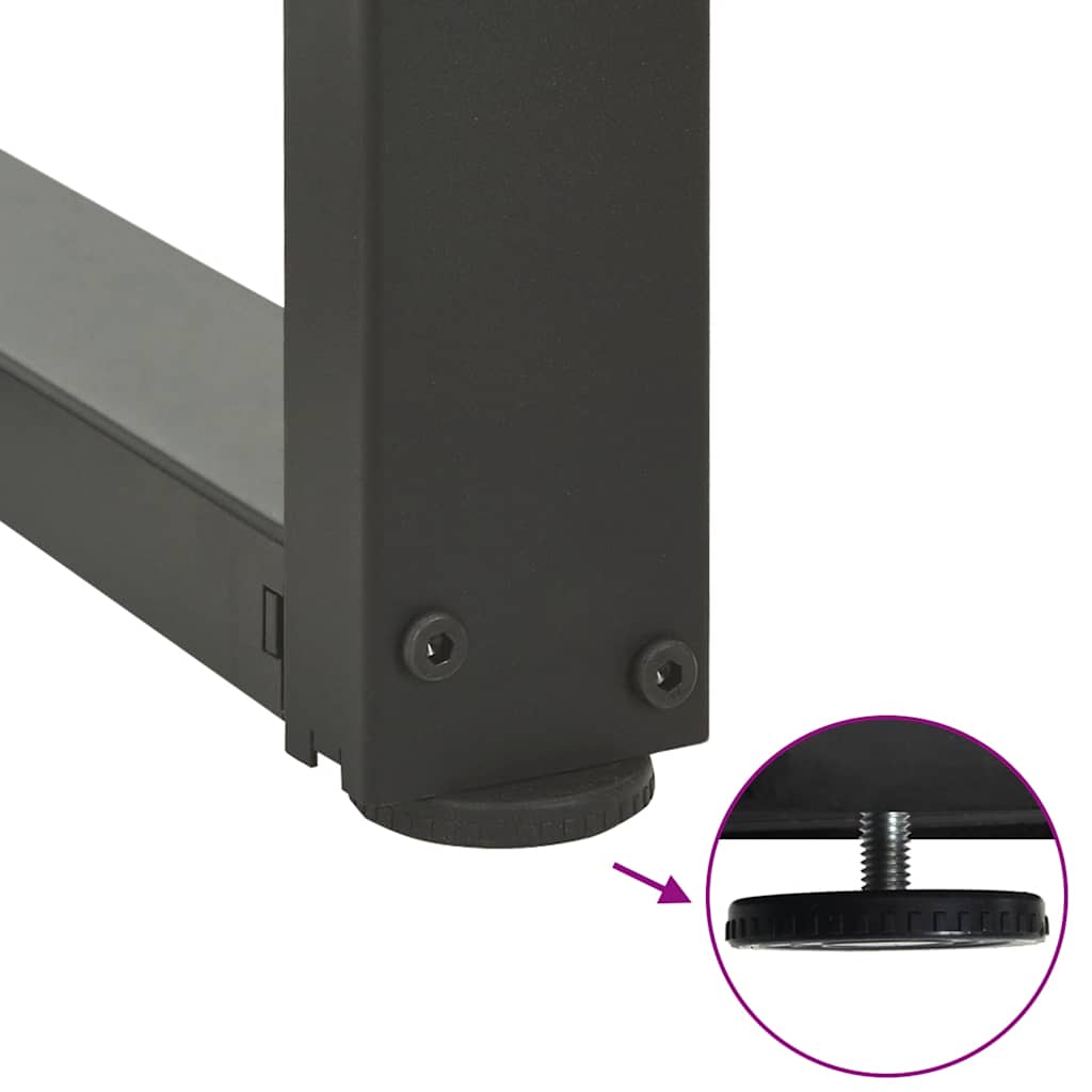 Noge za barski stol T-oblika 2 kom antracit 40x35x(110-111) cm čelik