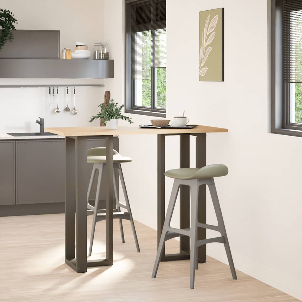 Noge za barski stol T-oblika 2 kom Crne 50x35x(110-111) cm Čelik