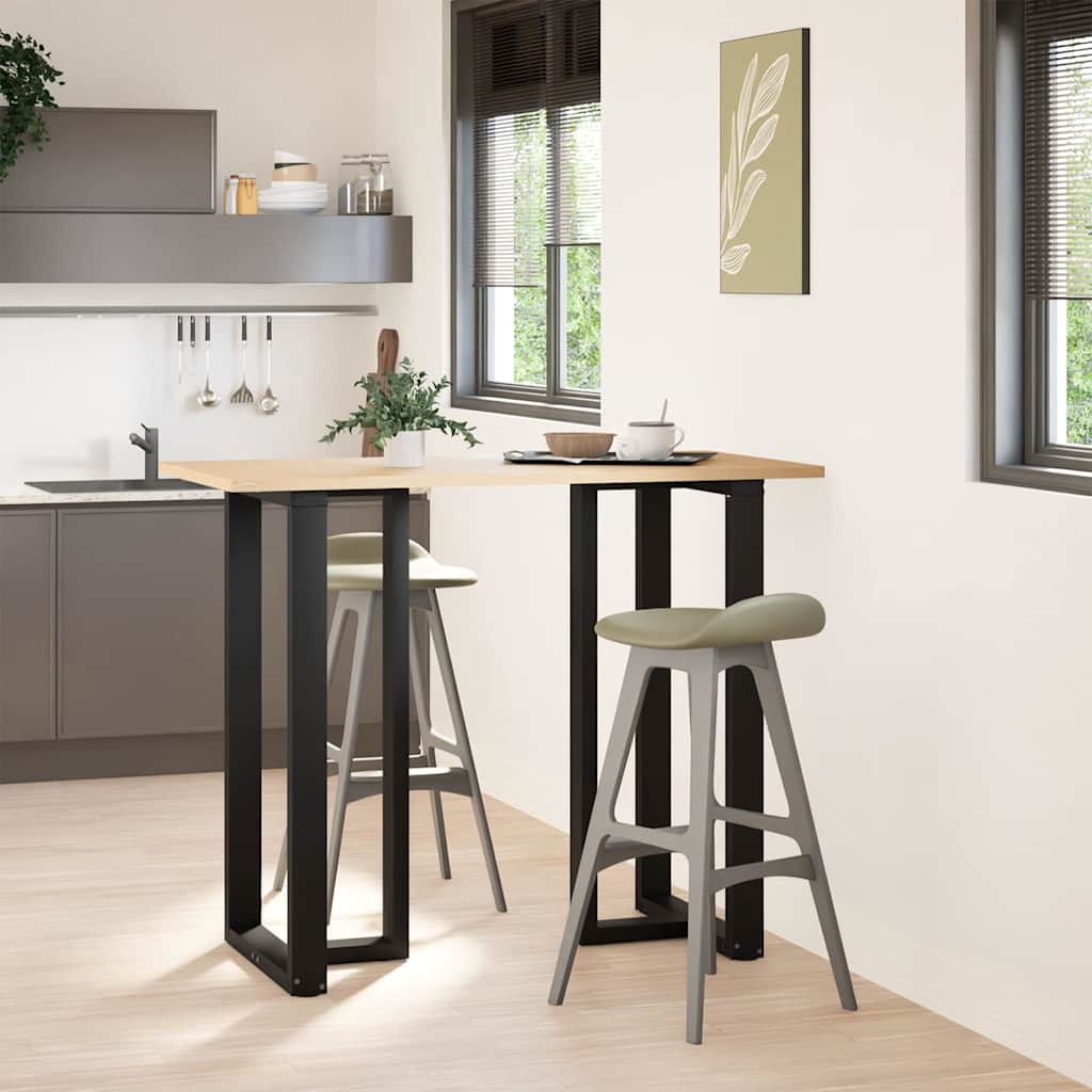 Noge za barski stol T-oblika 2 kom Crne 60x35x(110-111) cm Čelik