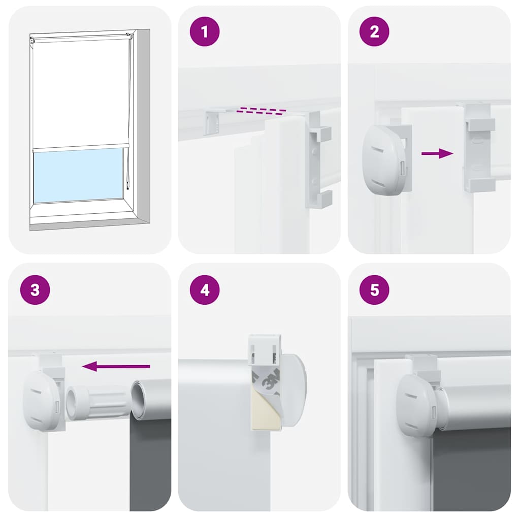 Rolo zavjesa Blackout Black 115x150 cm Širina tkanine 110,7 cm