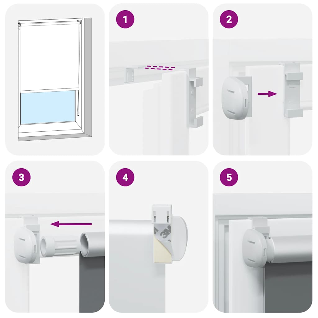 Rolo zavjesa za zamračivanje boje kave 65x210 cm Širina tkanine 60,7 cm Poliester