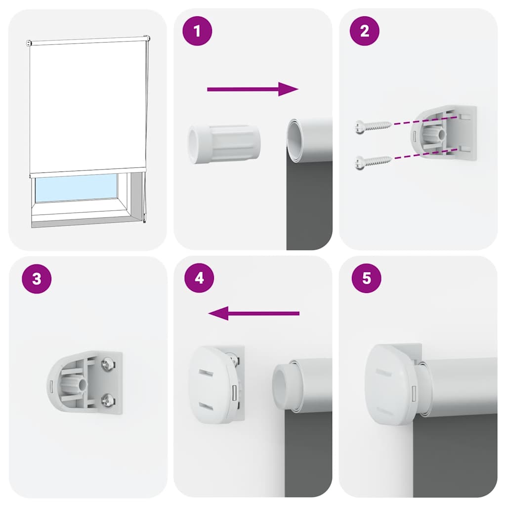 Rolo zavjesa Blackout siva 55x130 cm Širina tkanine 50,7 cm