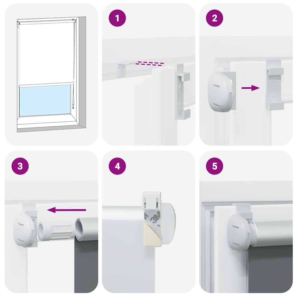 Rolo zavjesa za zamračivanje, mornarska, 105x130 cm, širina tkanine 100,7 cm, poliester